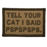 Tell Your Cat I Said - 2x3 Patch in Coyote Brown w/ Black, alternate view 4