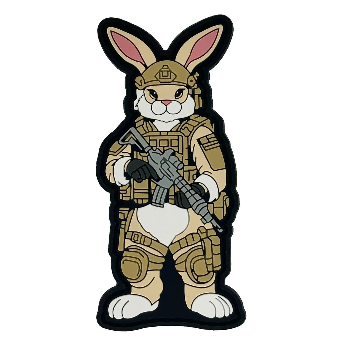Pew Pew Peter Tactical Easter Battle Bunny 4" PVC Patch - Bad Bunny Collection, alternate view 3