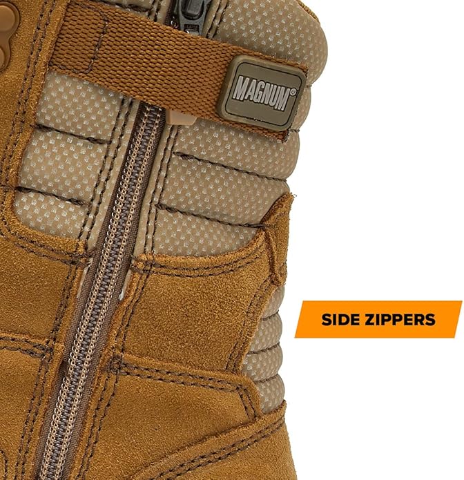 MAG SHIELD Suede Leather 8" Work Boot SZ WP in Coyote, alternate view 4