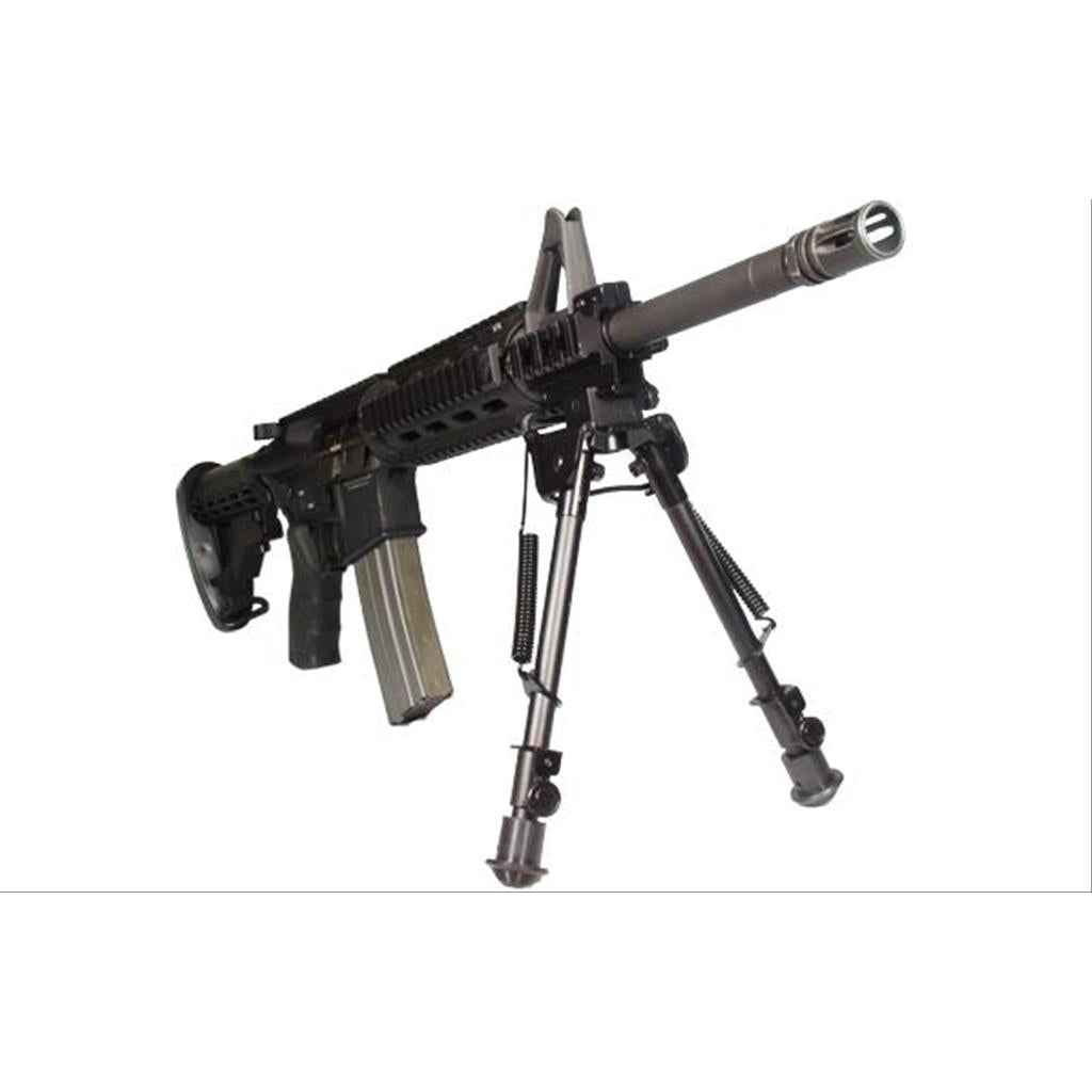 Tactical OP Bipod, Rubber Feet, 8.3"-12.7" Center Height - HR Tactical Innovations