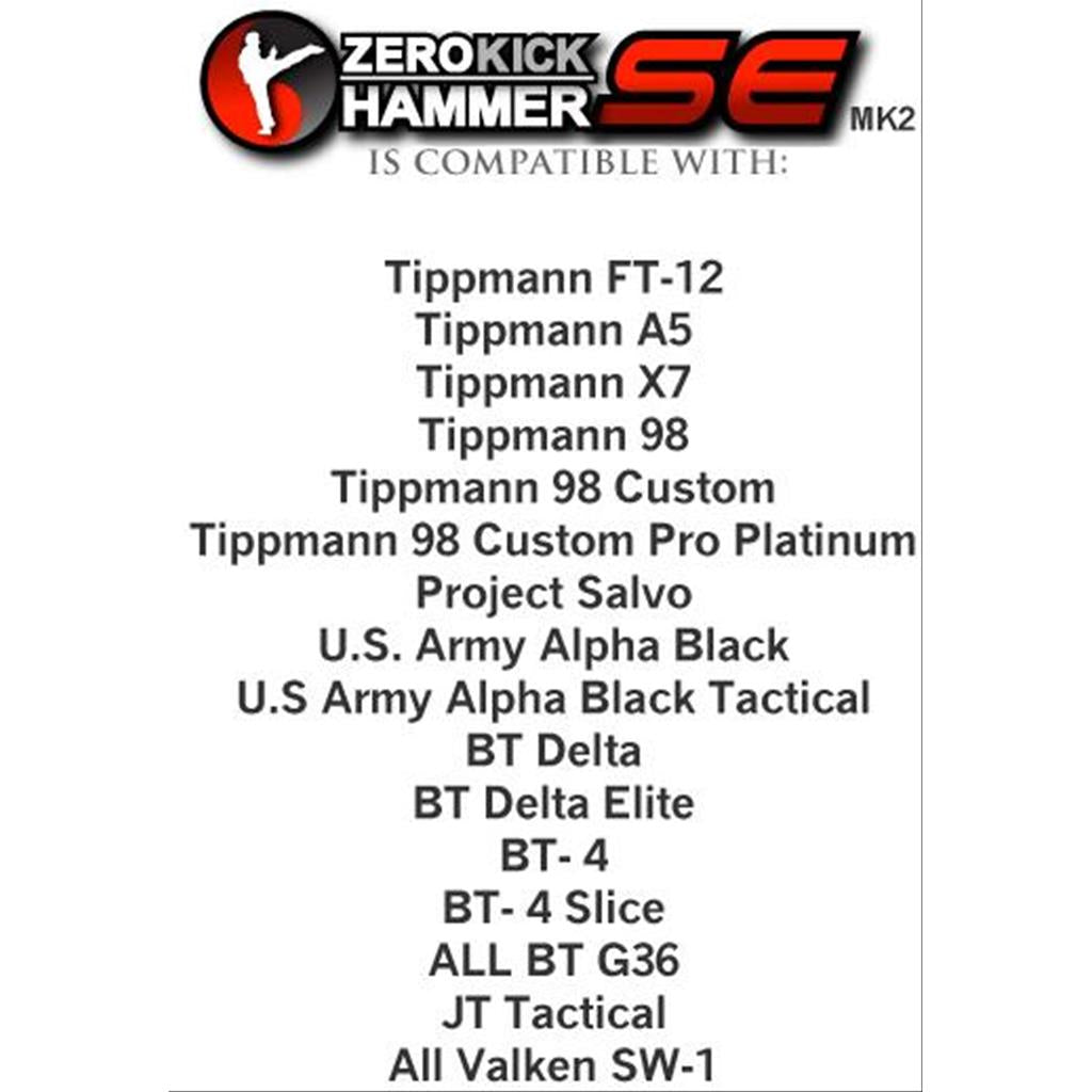 Zero Kick Hammer SE Mk2 : Fits Tippmann, BT, and Valken Markers - HR Tactical Innovations