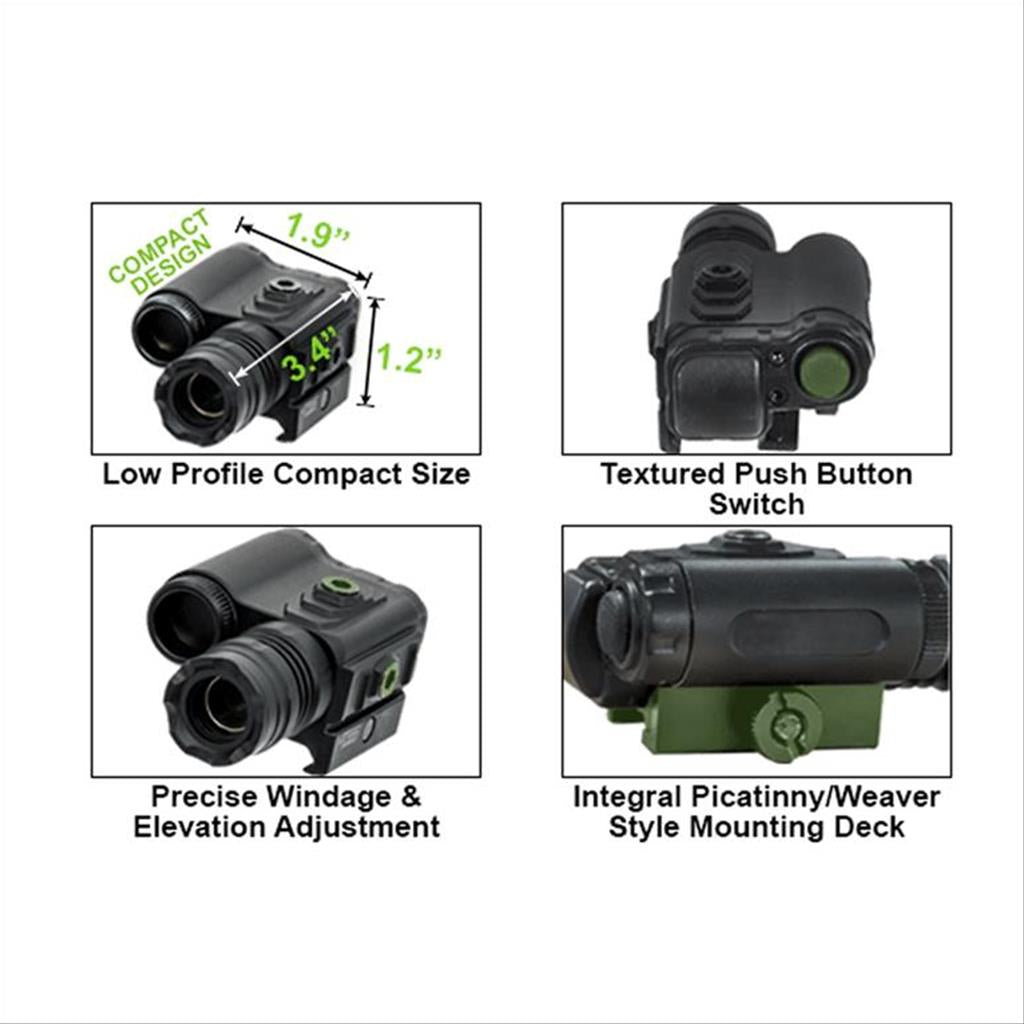 Instant Target Aiming BullDot® Compact Green Laser - HR Tactical Innovations