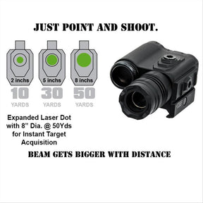 Instant Target Aiming BullDot® Compact Green Laser