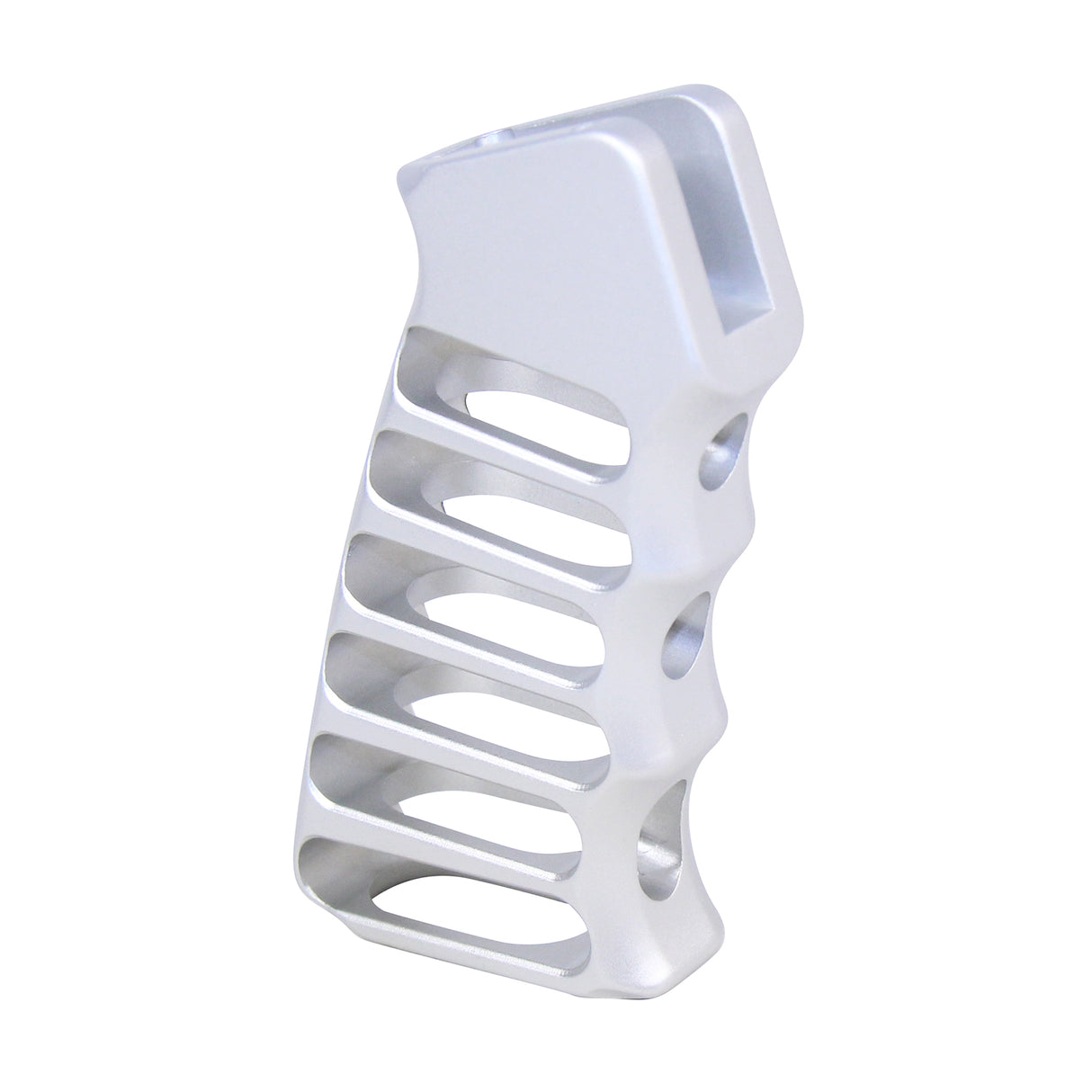 Ultralight Skeletonized Aluminum AR Pistol Grip in Grey, alternate view 10
