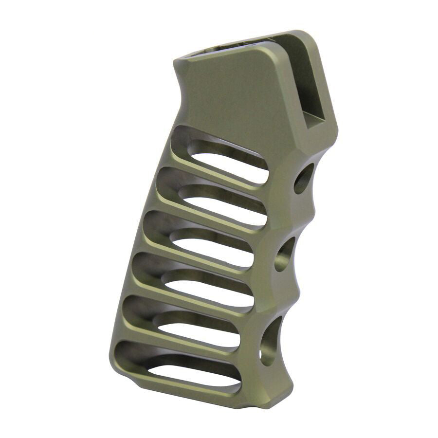Ultralight Skeletonized Aluminum AR Pistol Grip in Blue, alternate view 6