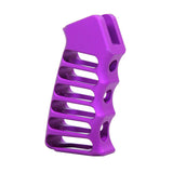 Ultralight Skeletonized Aluminum AR Pistol Grip in Purple, alternate view 7