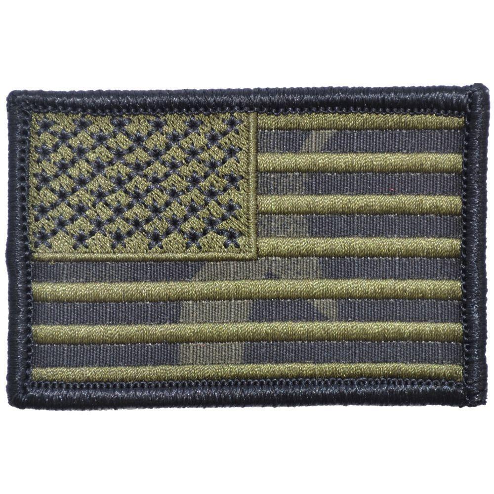 US Flag - 2x3 - Multicam Black w/ Olive Drab, Left Face (Forward)