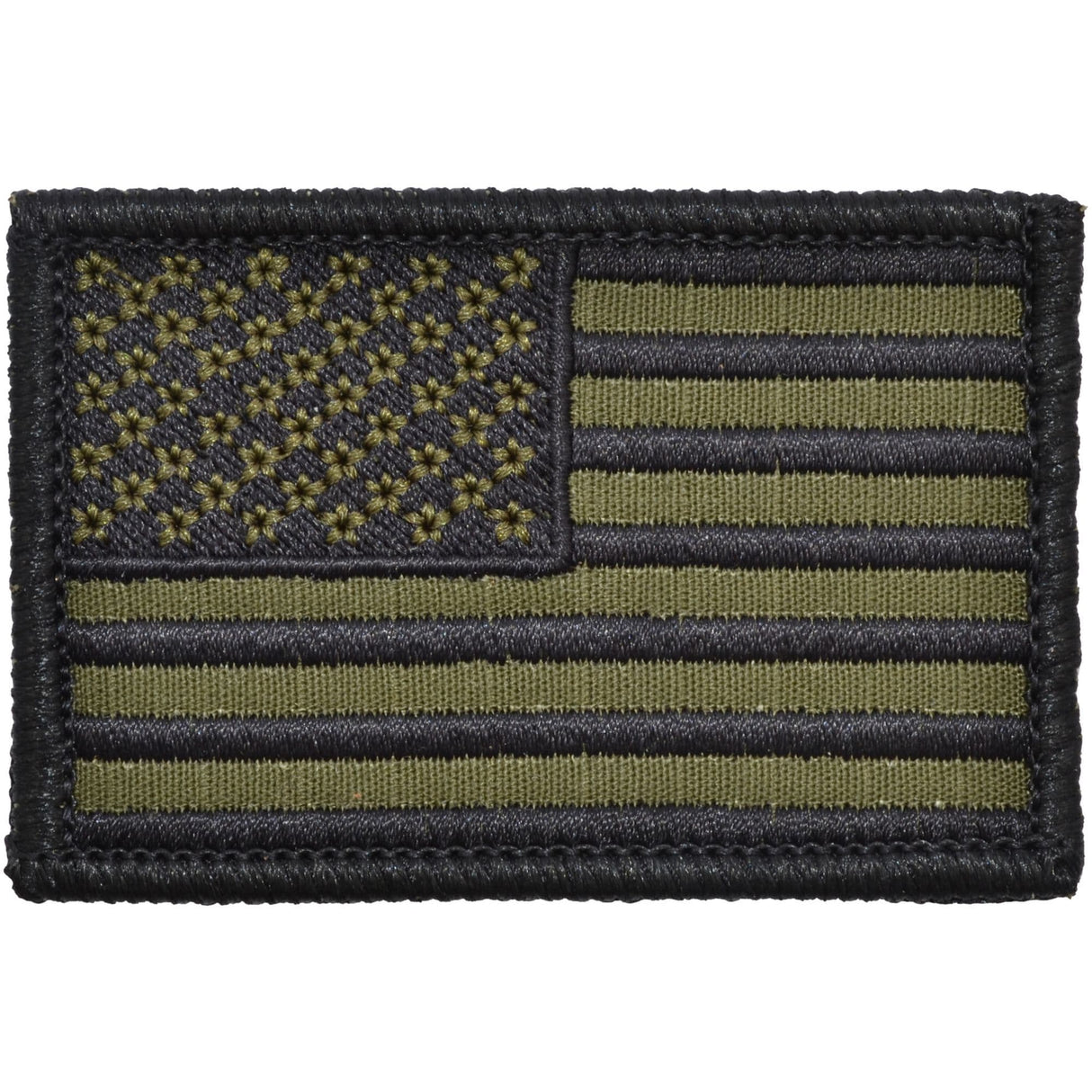 US Flag - 2x3 Patch - Olive Drab w/ Black, Left Face (Forward)