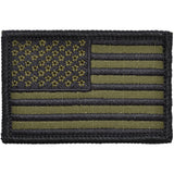 US Flag - 2x3 Patch - Olive Drab w/ Black, Left Face (Forward)