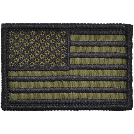 US Flag - 2x3 Patch - Olive Drab w/ Black, Left Face (Forward)