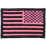 US Flag - 2x3 Patch - Black w/ Hot Pink, Right Face (Reverse), alternate view 2