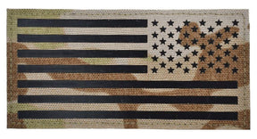 USA Reverse Flag Laser Cut - 2x4 CORDURA®Patch in Black CORDURA®