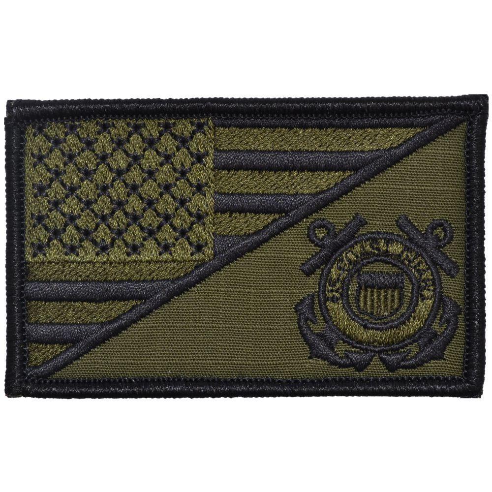 Tactical Gear Junkie Coast Guard USA Flag Patch in Olive Drab, alternate view 4