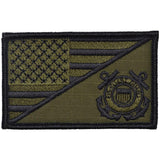 Tactical Gear Junkie Coast Guard USA Flag Patch in Olive Drab, alternate view 4