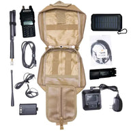 UV82L 8 Watt Radio Go Bag with Solar Charger Programmed Radio Bugout Kit – Black UV82L 8 Watt Solar