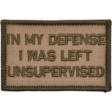 In My Defense I Was Left Unsupervised - 2x3 Patch in Coyote Brown, alternate view 3
