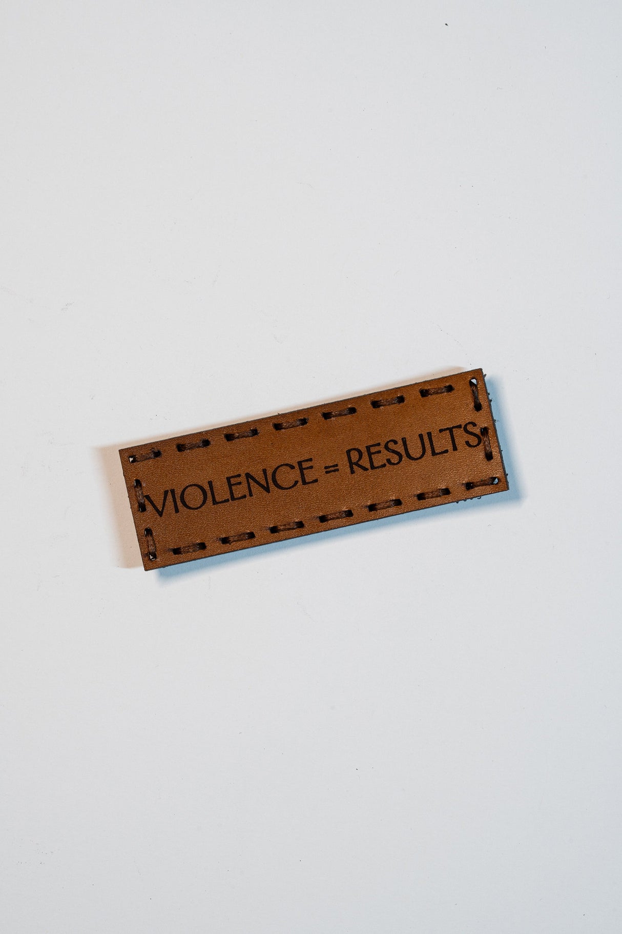 Violence=Results Leather Patch in 3x1", alternate view 5