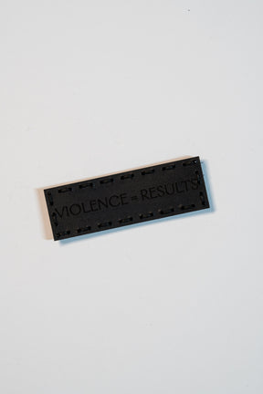 Violence=Results Leather Patch in 3x1", alternate view 7