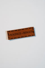Violence=Results Leather Patch in 3x1", alternate view 6