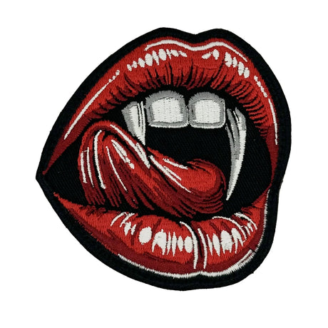 Vampirya - Vampire Lips - 3.5" Embroidered Patch, alternate view 2
