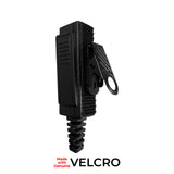 Velcro Tactical Mic & Earpiece Braided Fiber Kit w/ Quick Disconnect (Hirose) - BaoFeng: UV9G, UV9R, UV9R Plus, UV9R Pro, BF-A58, BF-558, BF-N9, UV-XR, GT-3WP, BF-9700, UV-5S, BF-R760, UV-82WP