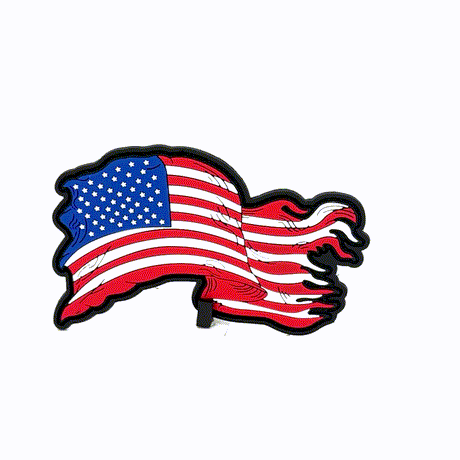 USA Waving Flag 4-Inch PVC Patch - Vibrant Patriotism for Those who still love THE USA, alternate view 2
