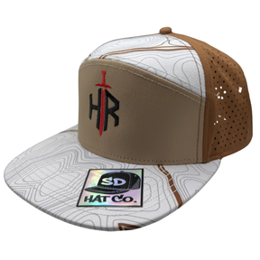 HR Tactical White Topographic 6-Panel Snapback Hat