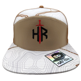 HR Tactical White Topographic 6-Panel Snapback Hat, alternate view 3