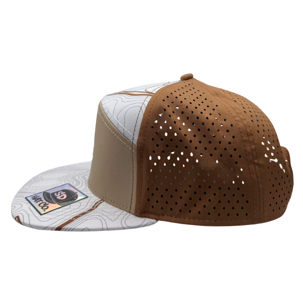 HR Tactical White Topographic 6-Panel Snapback Hat, alternate view 4