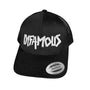 Flexfit Snapback Hat – Black (White Logo) — alternate view 2