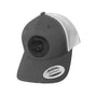 Flexfit Snapback Hat – Light Grey / White Mesh(Skull Icon) — alternate view 5