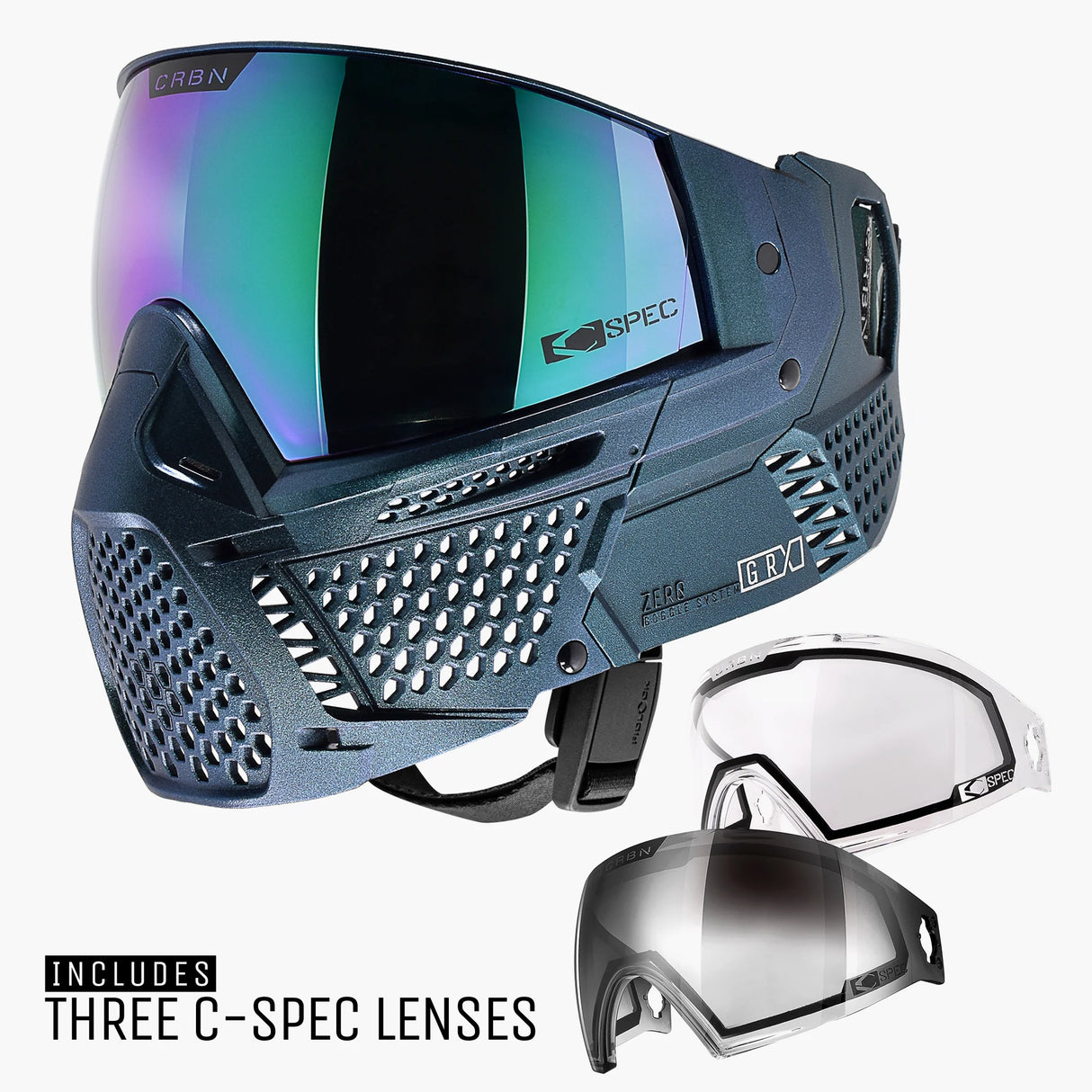 CRBN ZERO GRX Limited Edition Paintball Goggles - 3 C-SPEC Lenses in More Coverage, alternate view 20
