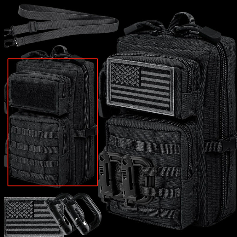 EDC Tactical Crossbody Backpack for Everyday Carry and Outdoor Adventures, No shoulder straps