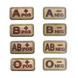 Embroidered Tactical Blood Type Patch Essential Velcro ID for First Responders, A plus POS