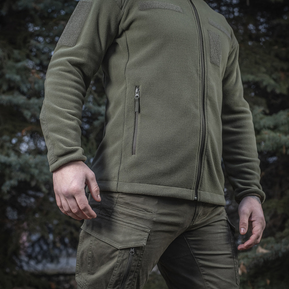 M-Tac Fleece Combat Jacket in Army Olive, alternate view 7