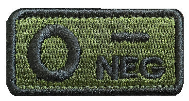 Embroidered Tactical Blood Type Patch Essential Velcro ID for First Responders, No.9, alternate view 17