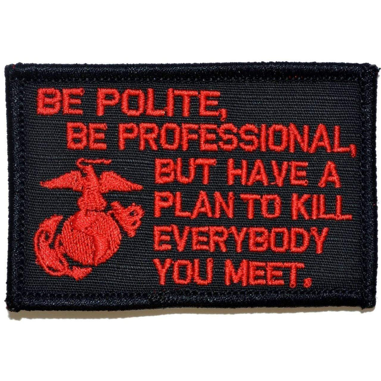Be Polite, Be Professional USMC Mattis Quote - 2x3 Patch in Coyote Brown, alternate view 4