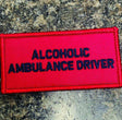 ASOS - Alcoholic Ambulance Driver - 2x4 Patch - Red w/Navy
