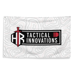 HRTI Logo Banner Flag – White on White