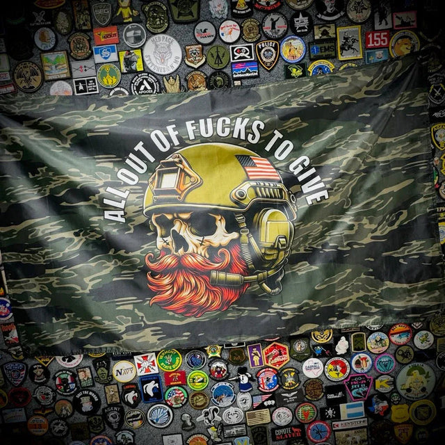 Tactical Gear Junkie All Out of Fucks 3x5 Wall Banner