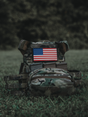 American Flag Leather Patch - UV Print in 5.5x3"