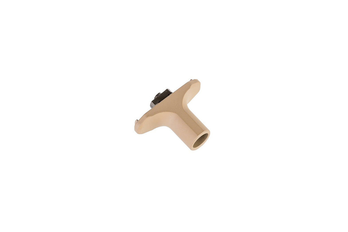 Arisaka Finger Stop M-Lok in Magpul FDE Cerakote, angled product view