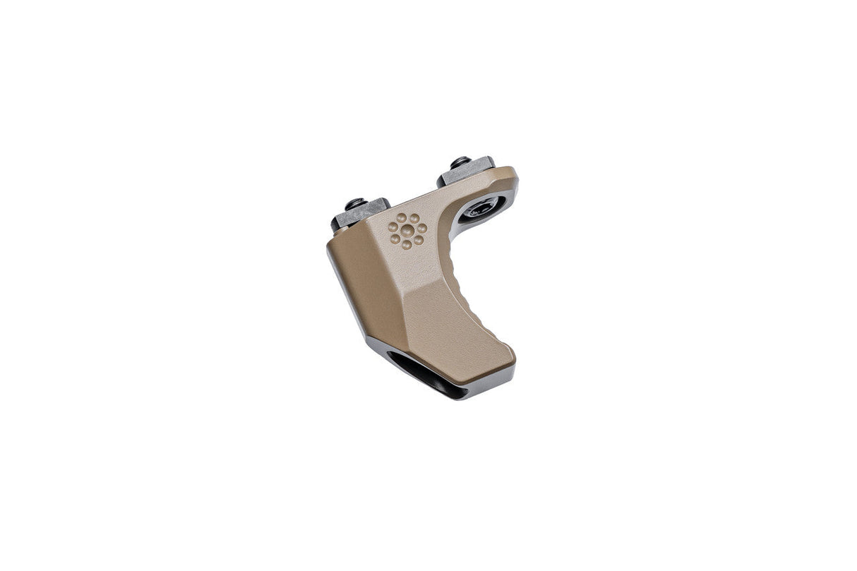 Arisaka Hand Stop M-Lok in Magpul FDE Cerakote, two angled product views