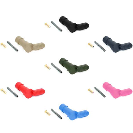 AT3 AR-15 safety selector assemblies with spring and detent in available finishes, including OD Green