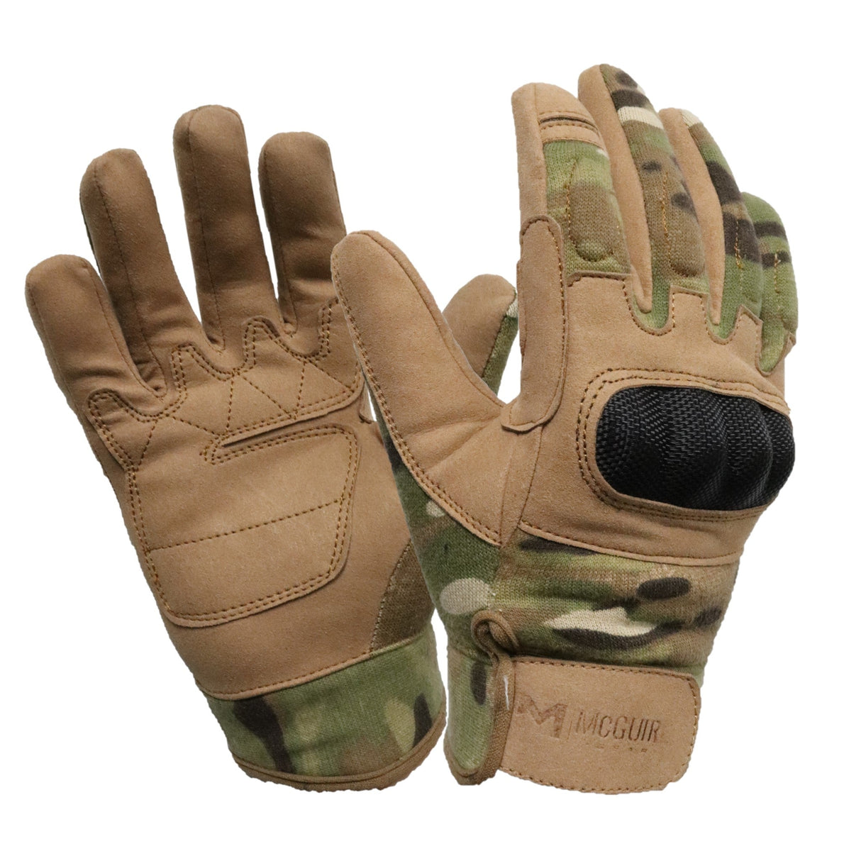 McGuire Gear Full Finger Hard Knuckle Glove in Olive Drab, alternate view 10