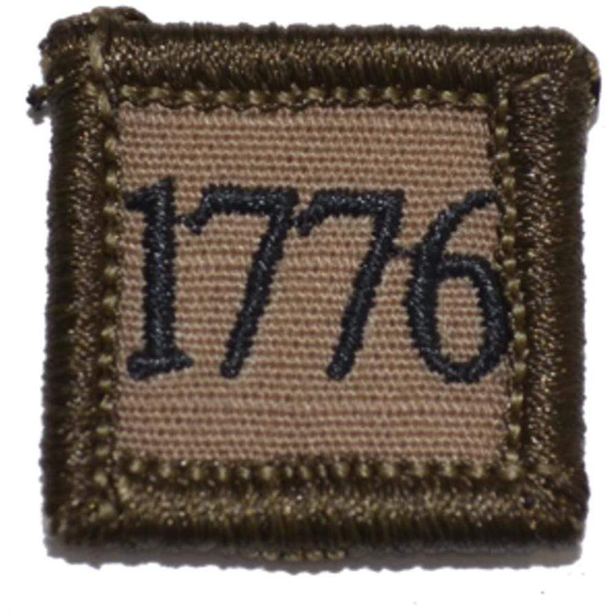 1776 - 1x1 Patch in Coyote Brown w/ Black, alternate view 4