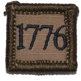 1776 - 1x1 Patch in Coyote Brown w/ Black, alternate view 4