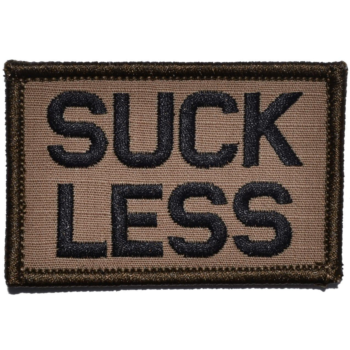 Suck Less - 2x3 Patch in Coyote Brown, alternate view 3
