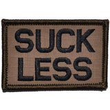 Suck Less - 2x3 Patch in Coyote Brown, alternate view 3