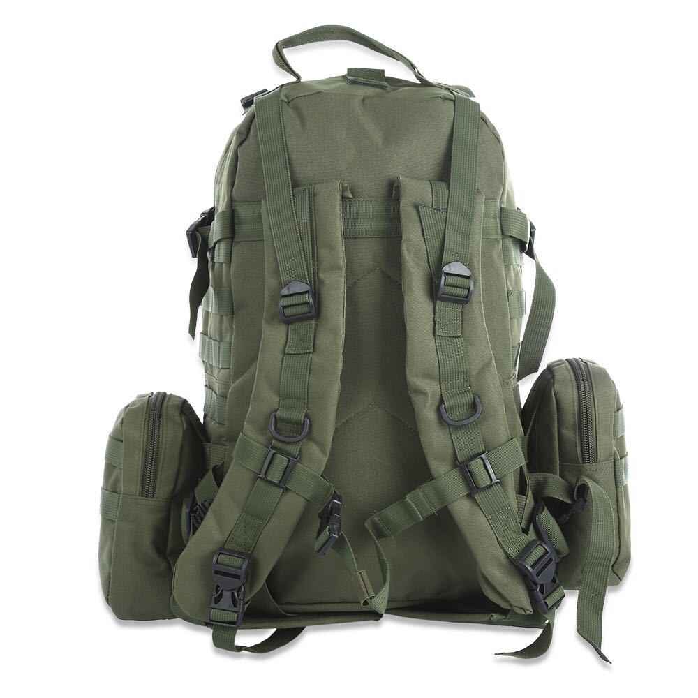 Raven Supply 50L MOLLE Tactical Backpack Set in Black mang, alternate view 2